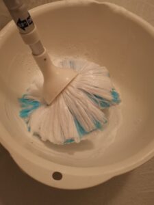 ブラシを流したところ